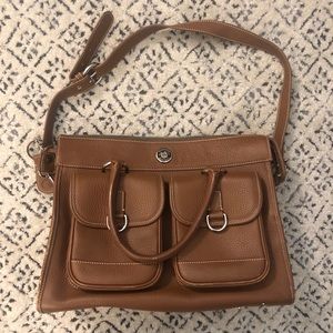 Dooney & Bourke Brown Leather Tote/Briefcase